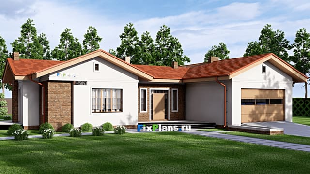Одноэтажный дом F-15893
