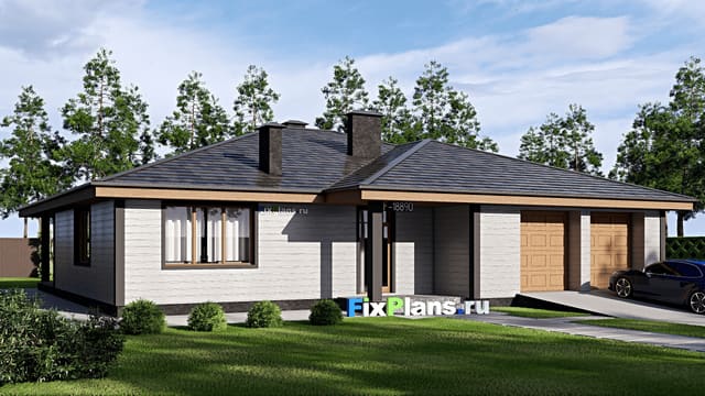 Одноэтажный дом F-18890