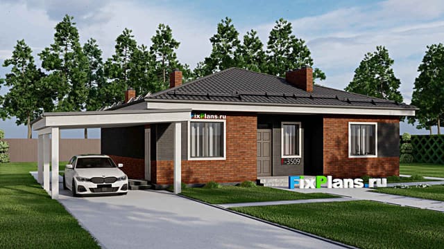 Одноэтажный дом F-3509