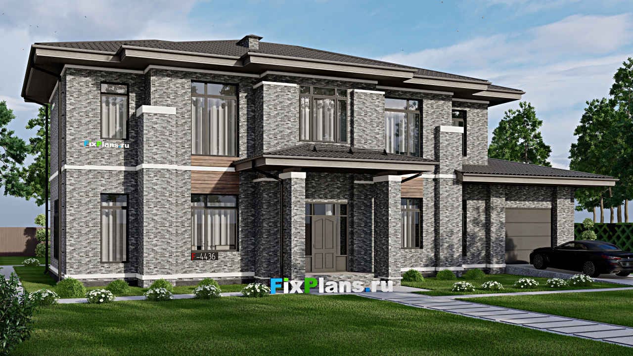 Двухэтажный дом F-4436 — фасад